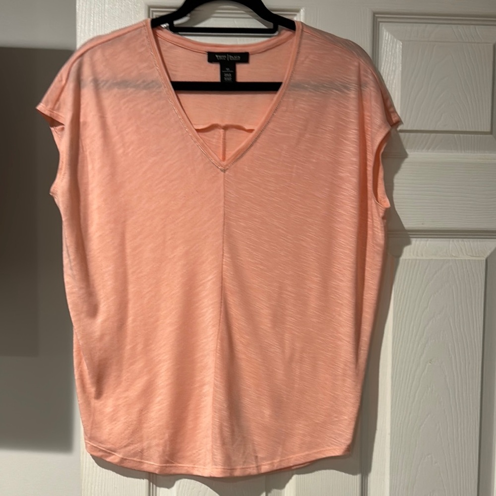 White House black market Orange Sleeveless Relaxed T-Shirt size xs